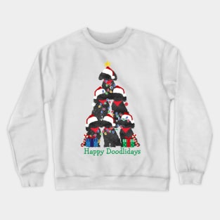 Holiday Labradoodle Puppy Christmas Tree Crewneck Sweatshirt